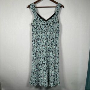 Ann Taylor Loft Blue Flowered Dress
